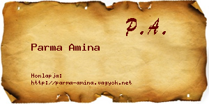 Parma Amina névjegykártya